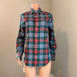 Vineyard Vines Performance Slim Fit Tucker Shirt Mens S Red Plaid Preppy City#60